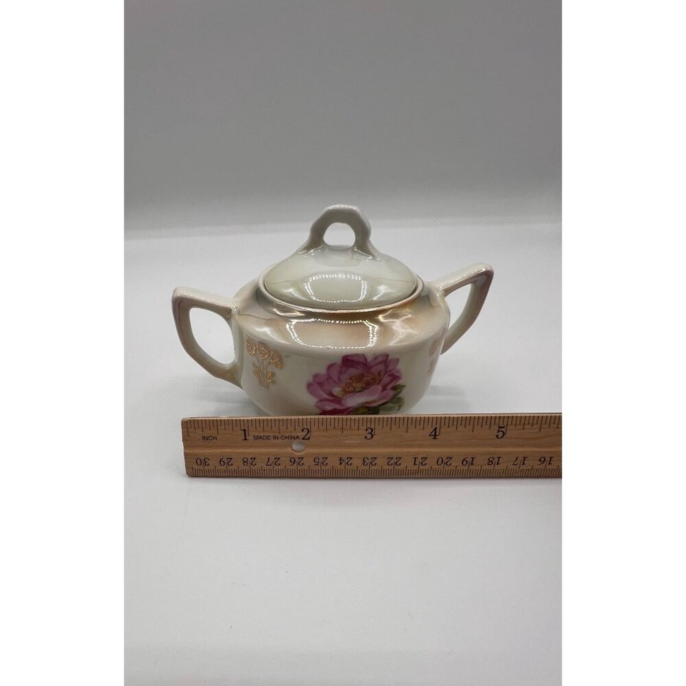 Vintage Floral Creamer & Sugar Bowl Set - Hand-Painted Porcelain - Germany - Picture 6 of 16